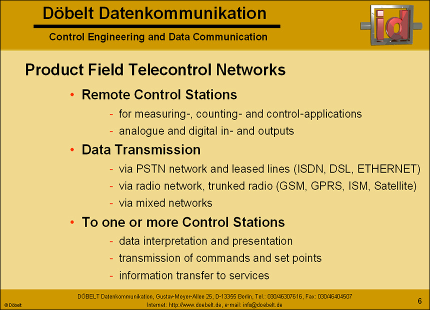 Dbelt Datenkommunikation - Product Presentation: company - Slide 6