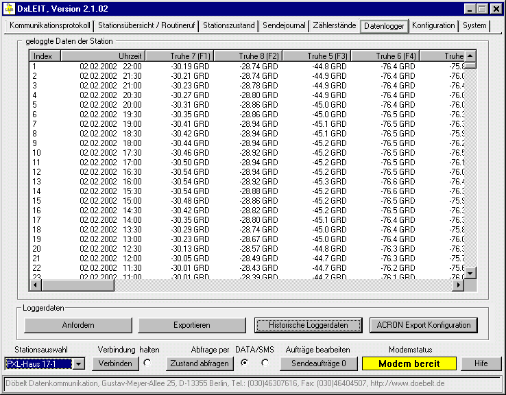 Screenshot 11: data logger